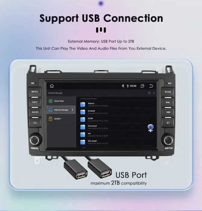 Navigatie Android Mercedes Sprinter w245 Crafter WIFI CARPLAY 1-8GB