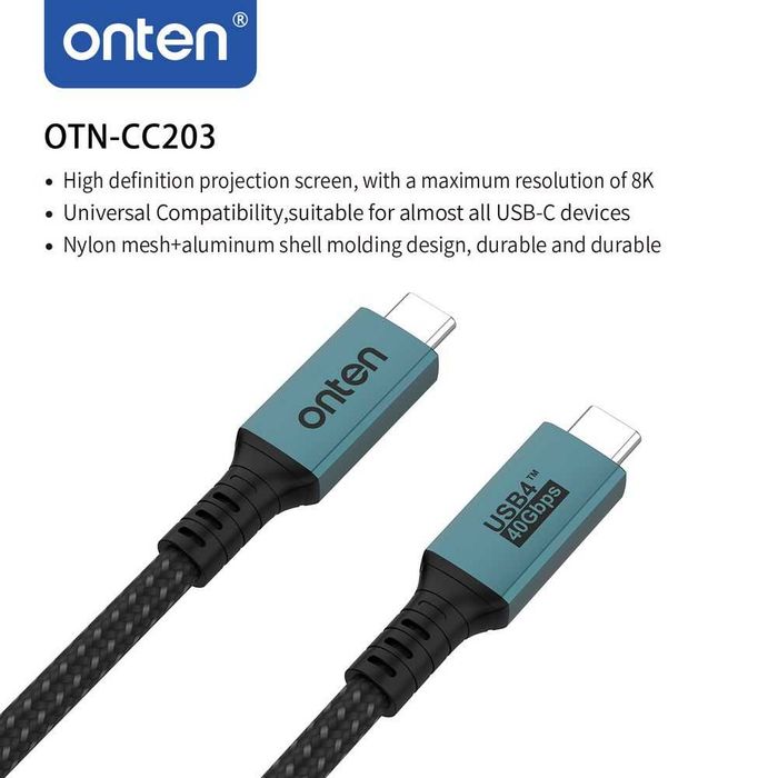 кабель USB4 40 Гбит/с Onten OTN-CC 203 2M