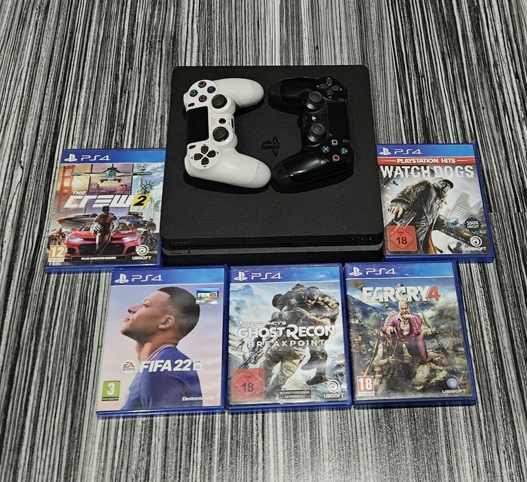 Consola Sony ps 4 slim +5  jocuri