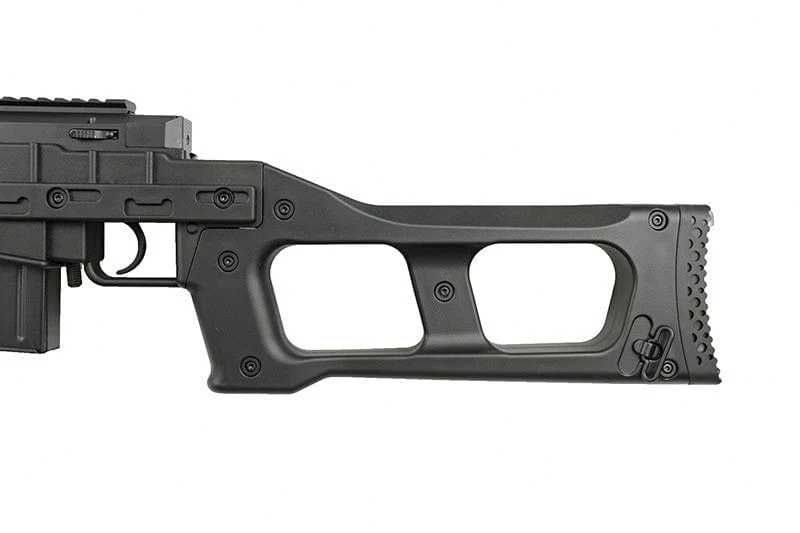 Продава се Airsoft реплика снайпер Swiss Arms SAS 08 Spring - Black - Cybergun/Well