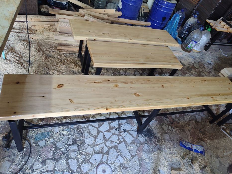 Скамейка со сплошной сидушкой 1,2 м