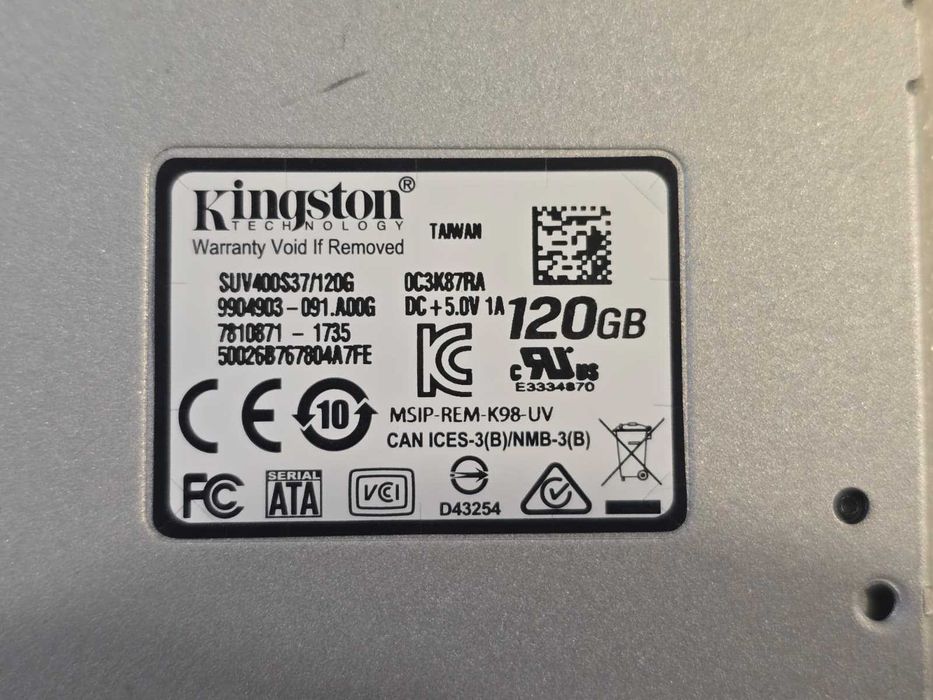 Solid-State Drive SSD Kingston UV400 120GB SATA III 2.5 Inch