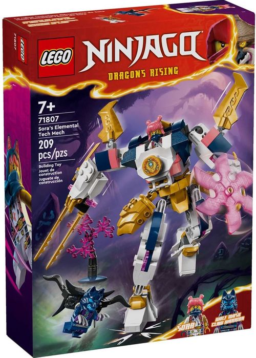 НОВО LEGO Ninjago 71807 - Стихийният техничен робот на Сора