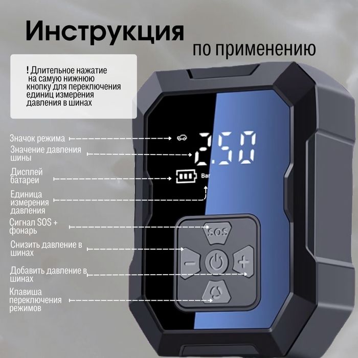 Насос беспрводной автомобильный(компрессор)