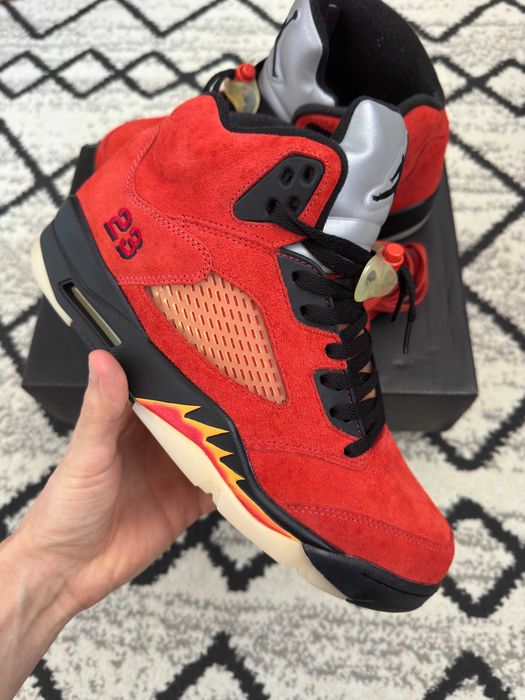 Nike Air Jordan 5 Retro Dunk on Mars Rosu Marimea 43 Noi Cu Cutie