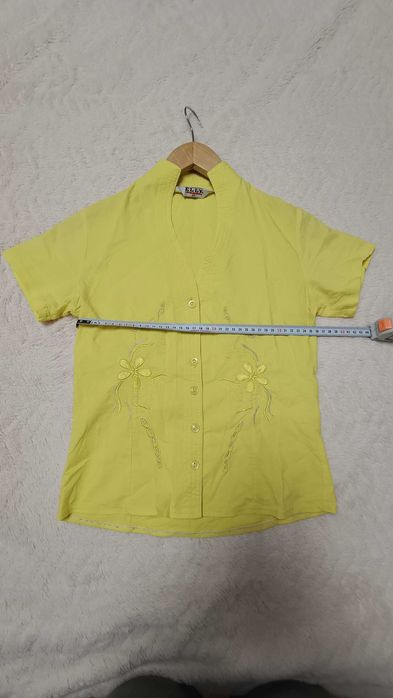 Camasa galbena cu maneca scurta marimea S, 36