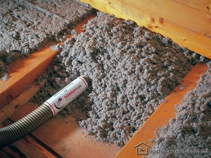 Утепления крыши эковата