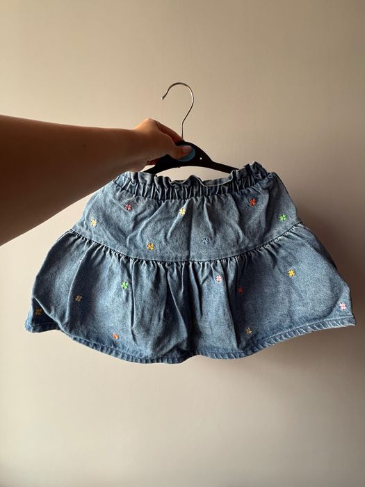 Дънкова пола с клин