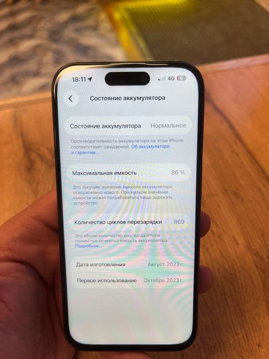Iphone 15pro срочно, 128гб 86%!