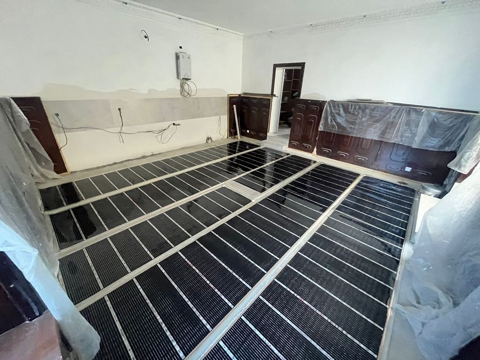 Теплый пол под ламинат и линолеум. Инфракрасная пленка + Монтаж