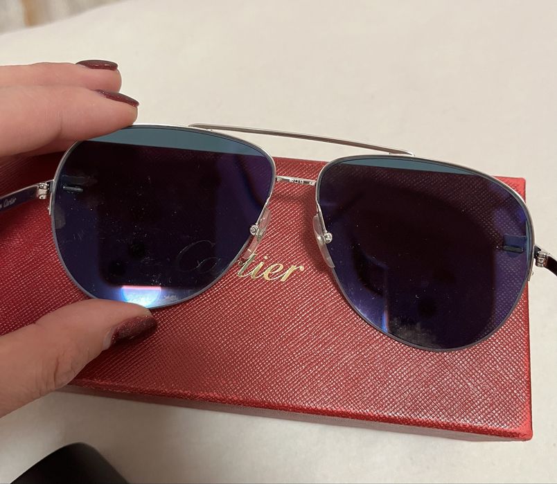 cartier очила оригинал авиатор огледални