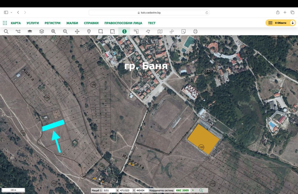 Продава се изгодно парцел в регулация с изтекъл ПУП в гр. Баня