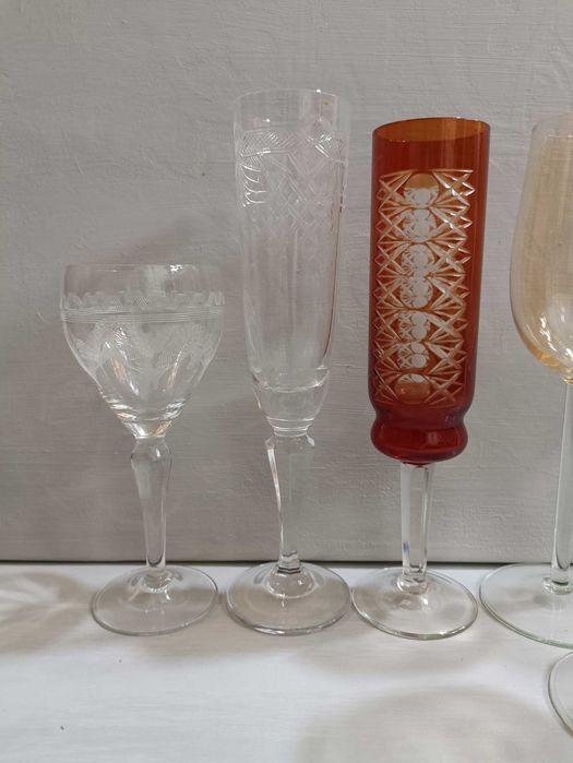 Фужеры на добор цветное стекло