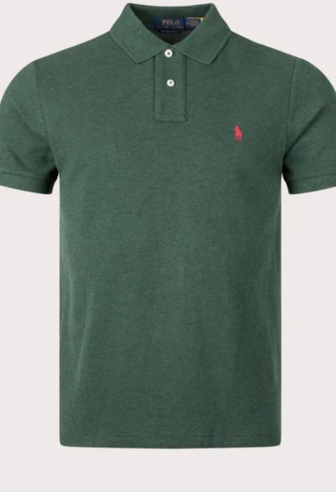 Polo Ralph Lauren тениска с яка, Зелен и Черен цвят