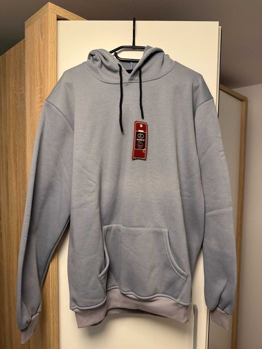 Hanorac cu glugă / Hoodie  mărimea XXL Marimea reala L-XL(gri-albăstrui) – Nou