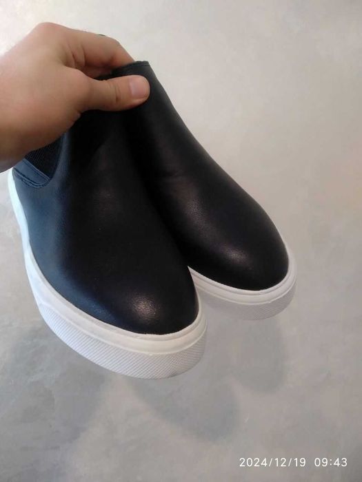 Модные Ботинки Натуральная Кожа с мехом 41 Etik Сапоги мужские Chelse