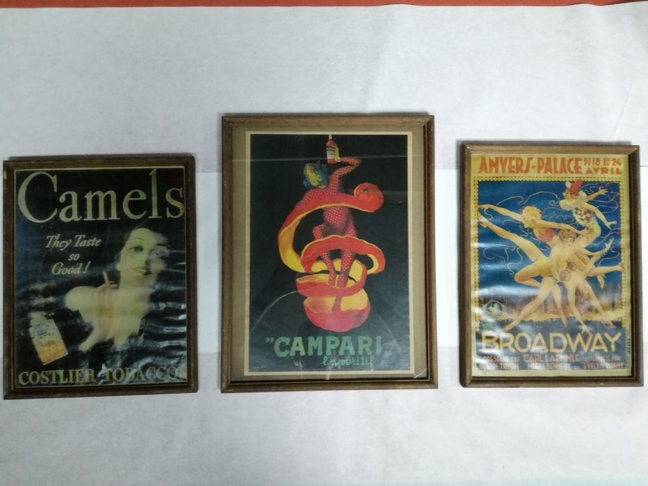 Ретро плакат,реклама бар,кафе Campari,Camels,Broadway
