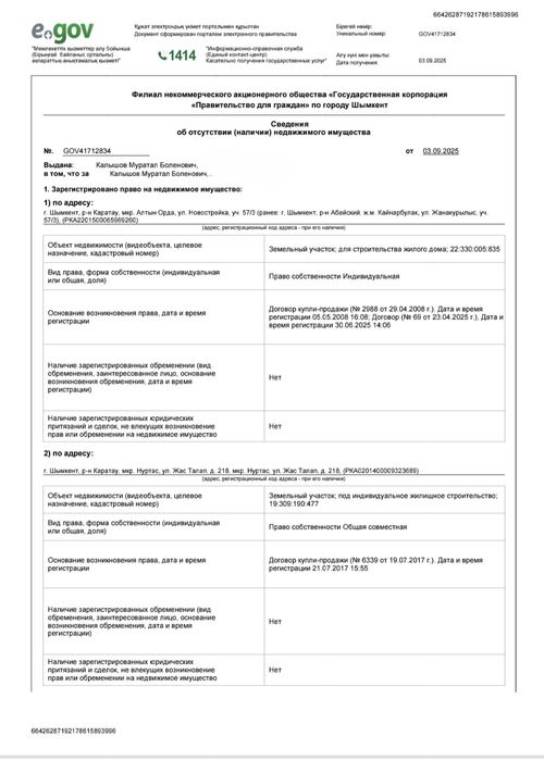 Участок Бозарык Алтын орда