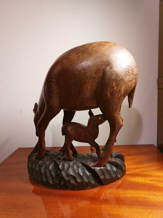 Statueta lemn exotic origine Angola