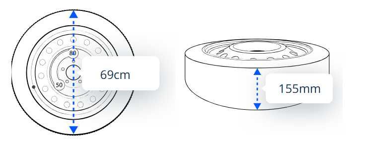 НОВА резервна гума тип Патерица за Audi,Mercedes,Opel,BMW,Peugeot и др