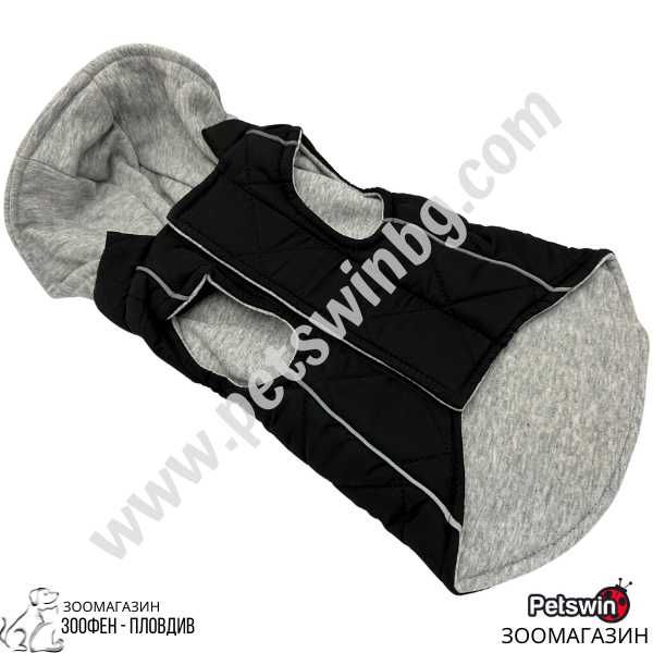 Яке за Куче- с Качулка- XS, S, M, L, XL- Черна разцветка- Pet-Interest
