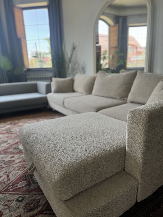 Угловой диван букле