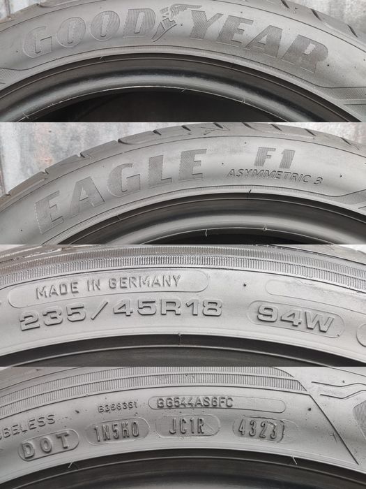 2бр. летни гуми 235/45/18 Goodyear Eagle F1 Asymmetric3
dot23