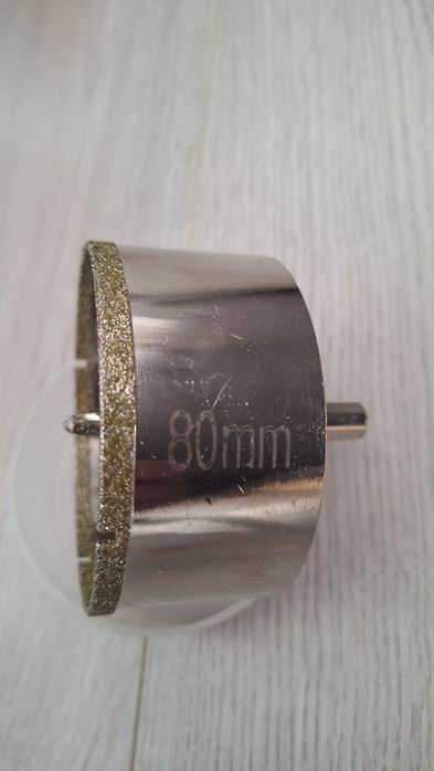 Burghiu diamantat 80mm cu pilot pentru placă porțelan sticlă marmură ceramică