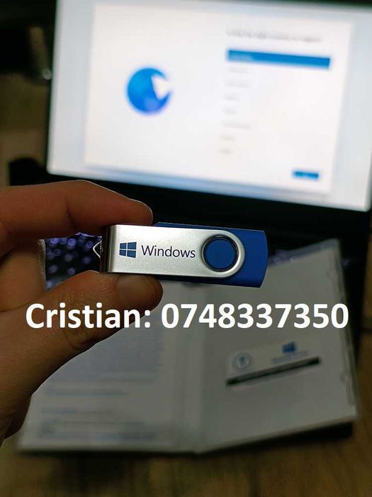 Stick USB instalare Windows 10 sau 11 + Office 2024 optional + licenta
