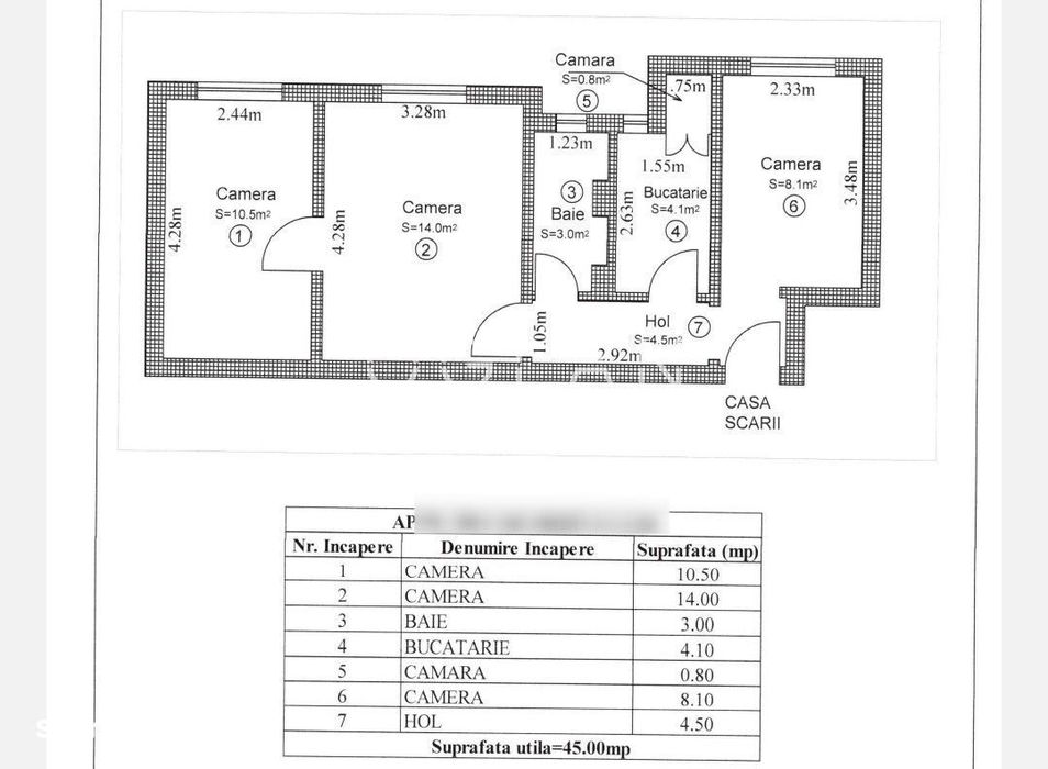 Apartament 3 camere, etaj 2, strada Semaforului — fotografia 1
