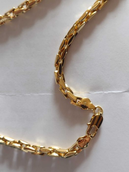 Colier lantic placat cu aur 18k marcat 750 si Italy nou