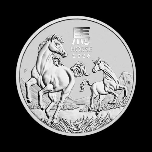 1 Oz Сребро Лунар Година На коня 2026