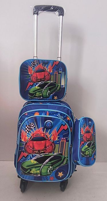 Ученически раници с колела + чанта + несесер/ безплатна доставка/