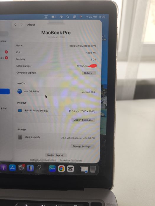 MacBook Air Pro M1 (8/512GB) — ИДЕАЛ. Срочно!