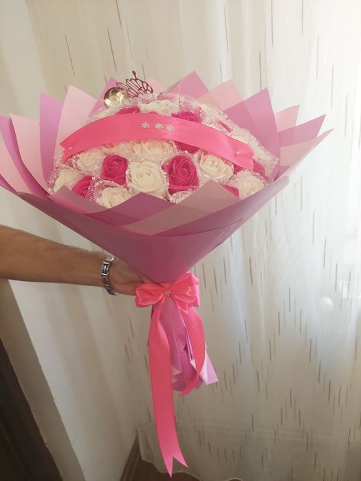 Buchet trandafiri sapun