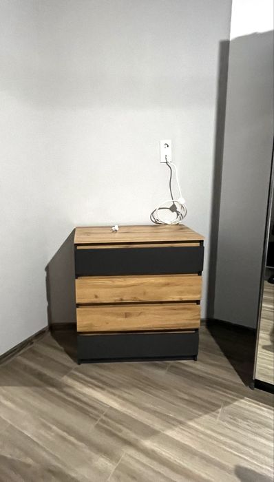 Нов скрин с 4 чекмеджета - Дъб Вотан/Антрацит