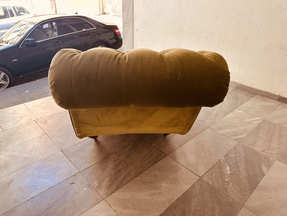 Дизайнерска лежанка Chaise Longue – арт деко / постмодерн / кадифе