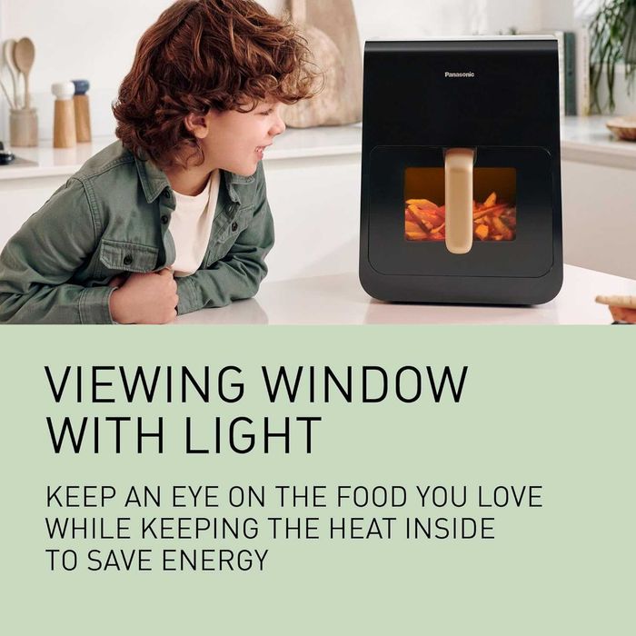 Air Fryer с Пара Panasonic 6L Gentle Steam Двоен нагревател & Прозорец