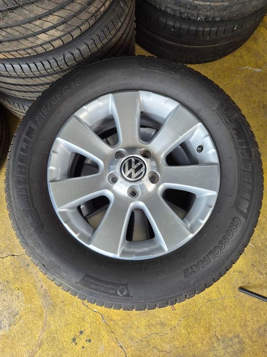 4 ROTI Jante + Anvelope 4Seasons ALLSEASONS - 215/65/16 - 5x112 - OEM VW TIGUAN / AUDI Q3 - Michelin CrossClimate