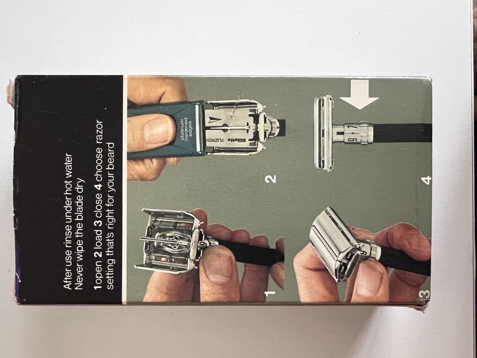 Рядък Gillette Super Adjustable 109 "Black Beauty" - Винтидж самобръсначка