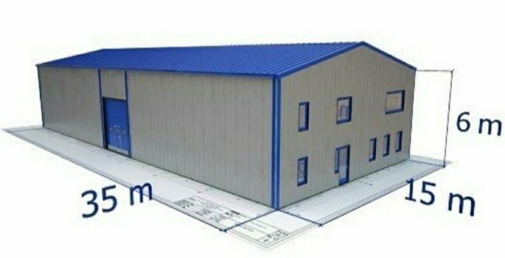 Hala metalica 8 m latime 15 m lungime 4 m inaltime