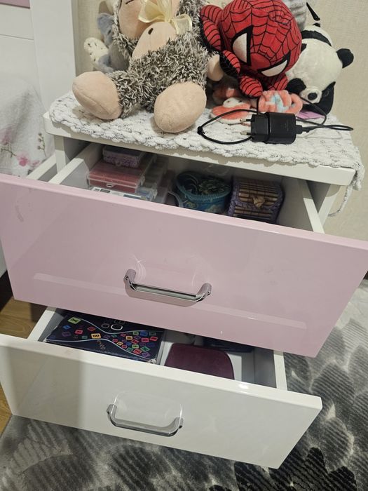 Кровать полуторка с тумбой для девочек