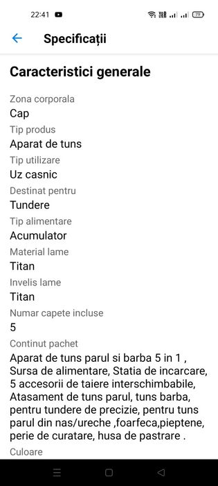 Masina tuns parul si barba SilverCrest 5 in 1 nou