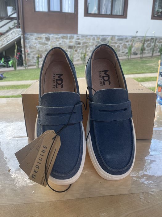 Mocasini din piele intoarsa