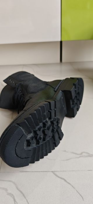 Bocanci tip army, Piele, Negri, 42.5