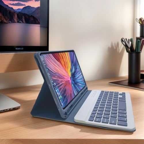 Нов Магнитен калъф с отделяема клавиатура за Galaxy Tab A9 8.7 таблет