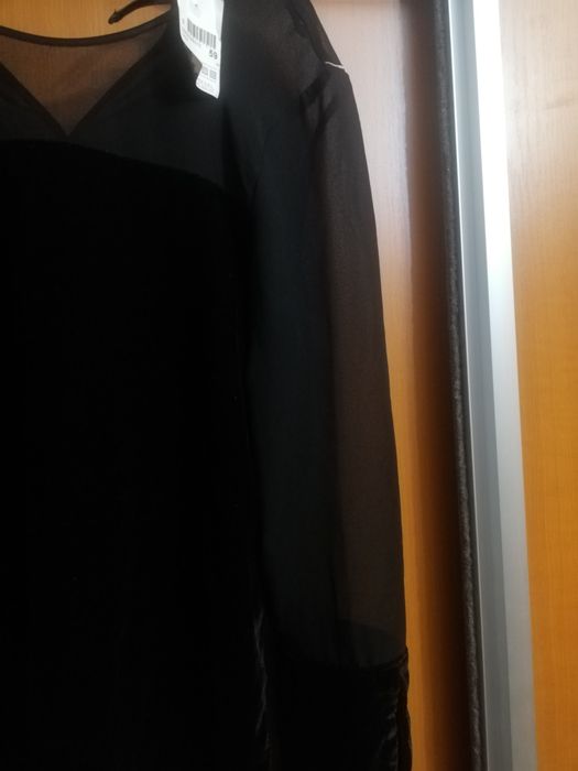 Bluza catifea cu voal