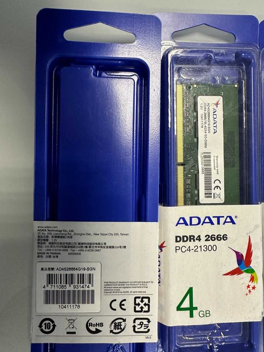 рам памет Adata DDR4 2666 4gb PC4 21300 SO-DIMM