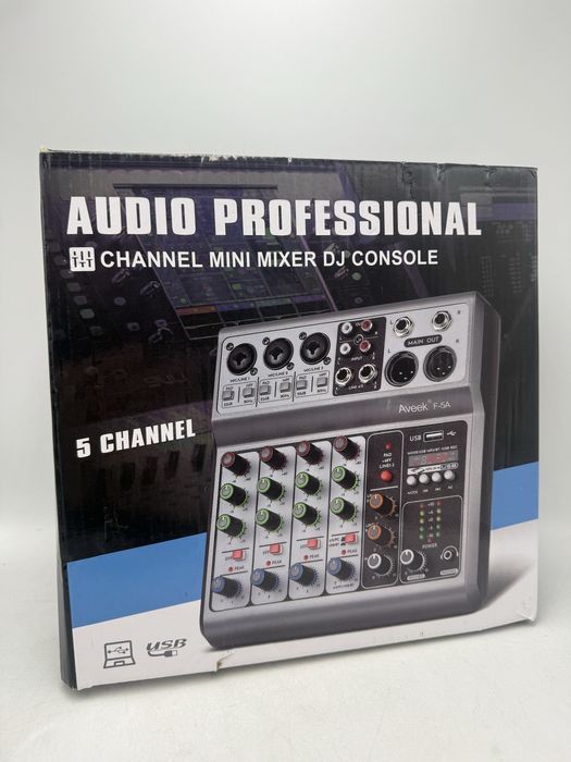 Mini Mixer DJ Console Aveek F 5A Sigilata