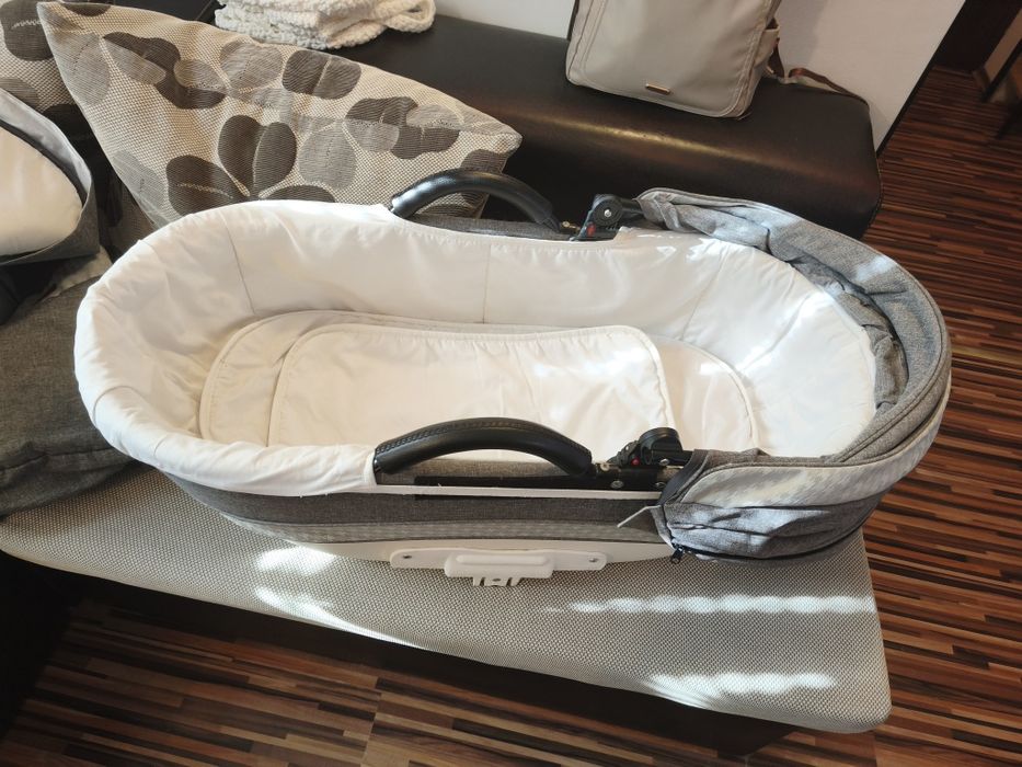 Комбинирана количка 3в1 LORELLI Premium POLAND MIA AIR LIGHT&DARK GREY